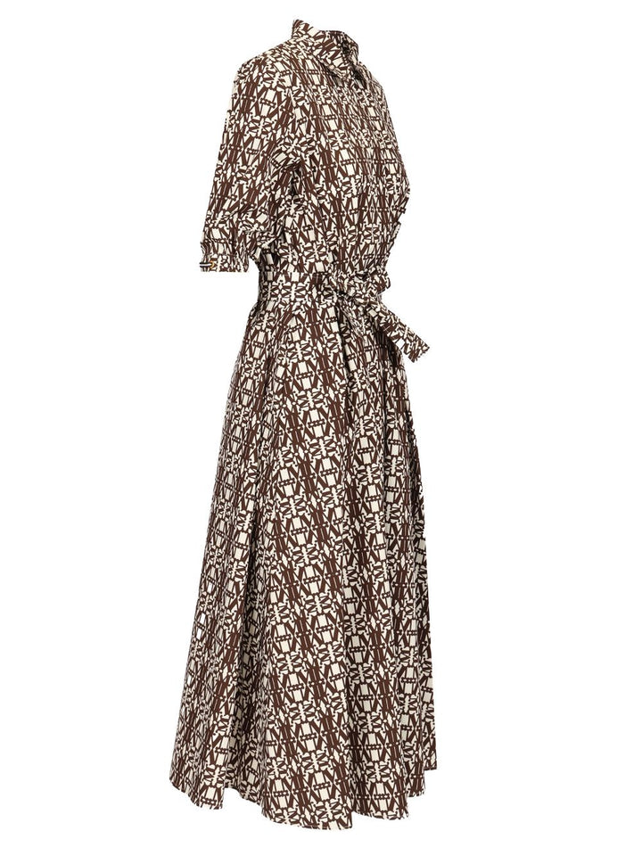 Max Mara Printed Cotton Shirtdress Dresses - Brown | bbcdb0b24f0aec7a9886550f0540fa8bb290690e