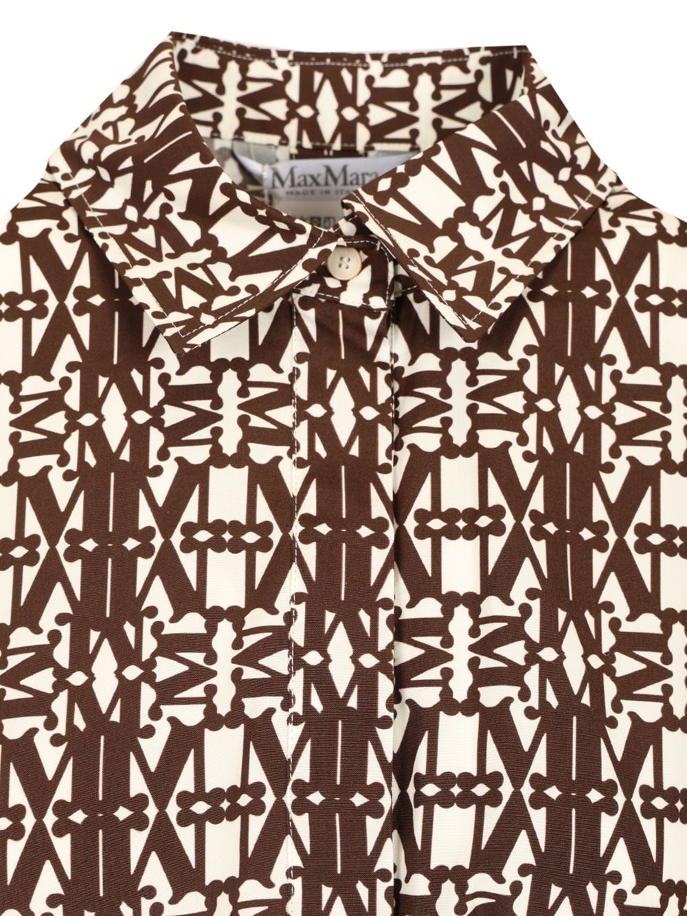 Max Mara Printed Cotton Shirtdress Dresses - Brown | 371d3511b7df586cb39f2e184aeb3a4b34d7e957