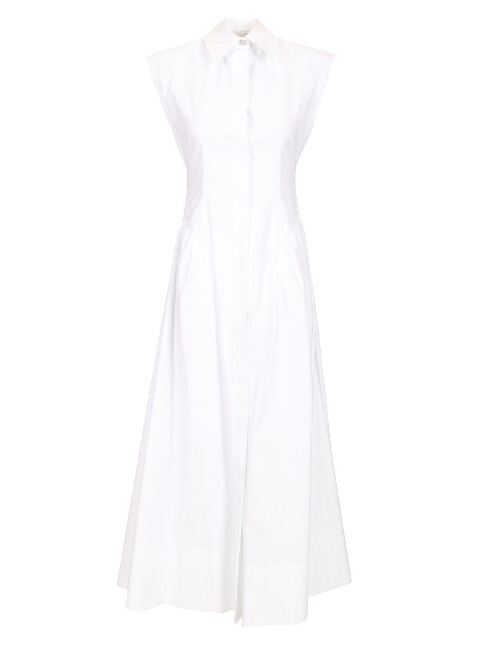 Sportmax Sleeveless Cotton Dress Dresses - White | 154a361c863a82af7178e08ee27d80ea745908eb