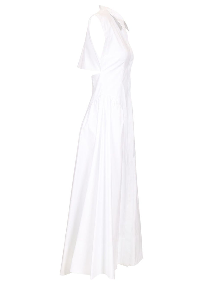 Sportmax Sleeveless Cotton Dress Dresses - White | 75a4e8109de18bec9ac7a4d7bb4b7aa082c80fef