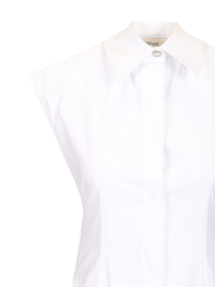 Sportmax Sleeveless Cotton Dress Dresses - White | 590d45b278a901563083aefd8b4a77360b0b229f