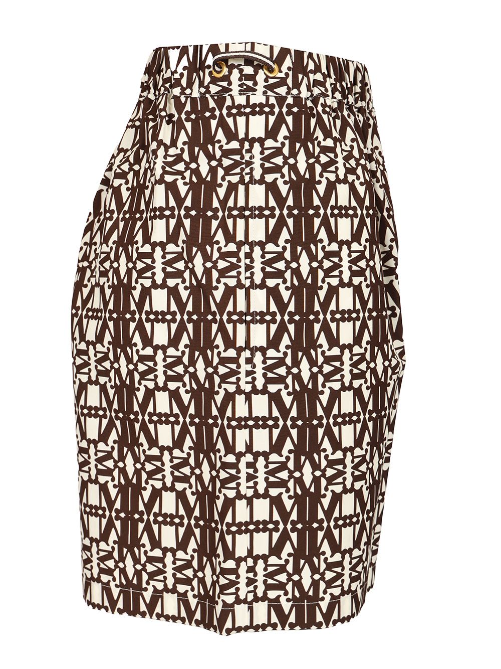 Max Mara Printed Poplin Shorts Trousers - Brown | 7f4ccb764147bf29e1c7e1d12cee4c9241835673