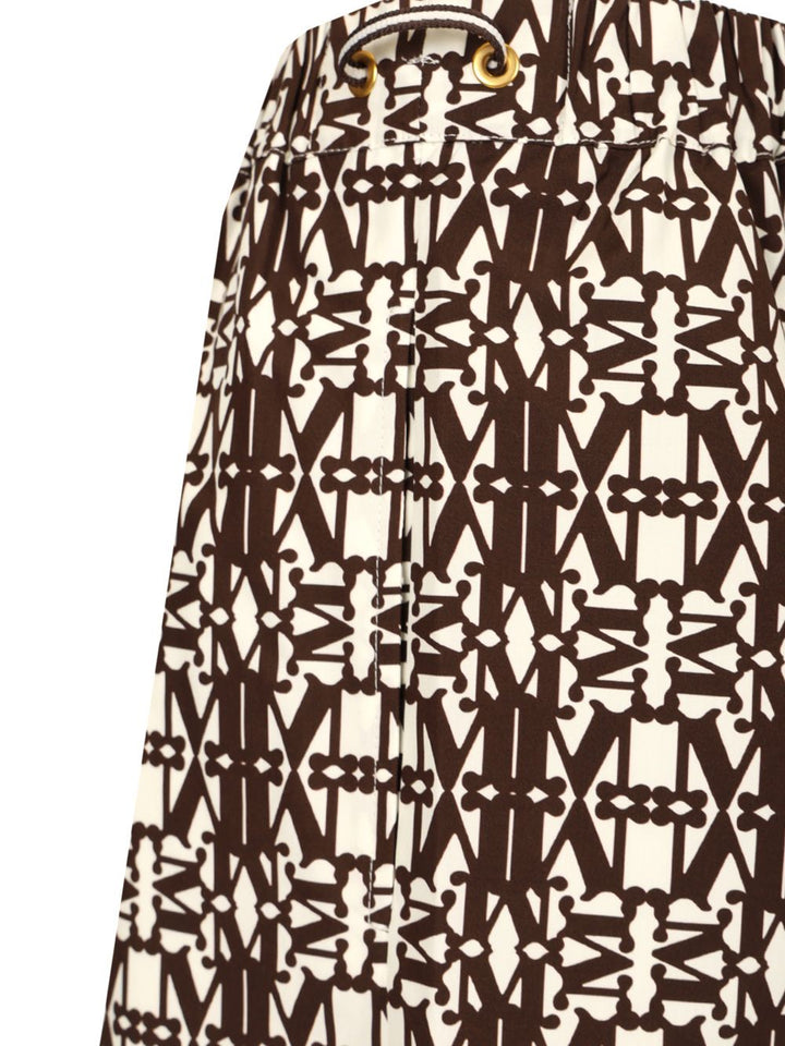 Max Mara Printed Poplin Shorts Trousers - Brown | 7720535462dfc9e364d8fdd3c4cc3a077ec41f4d
