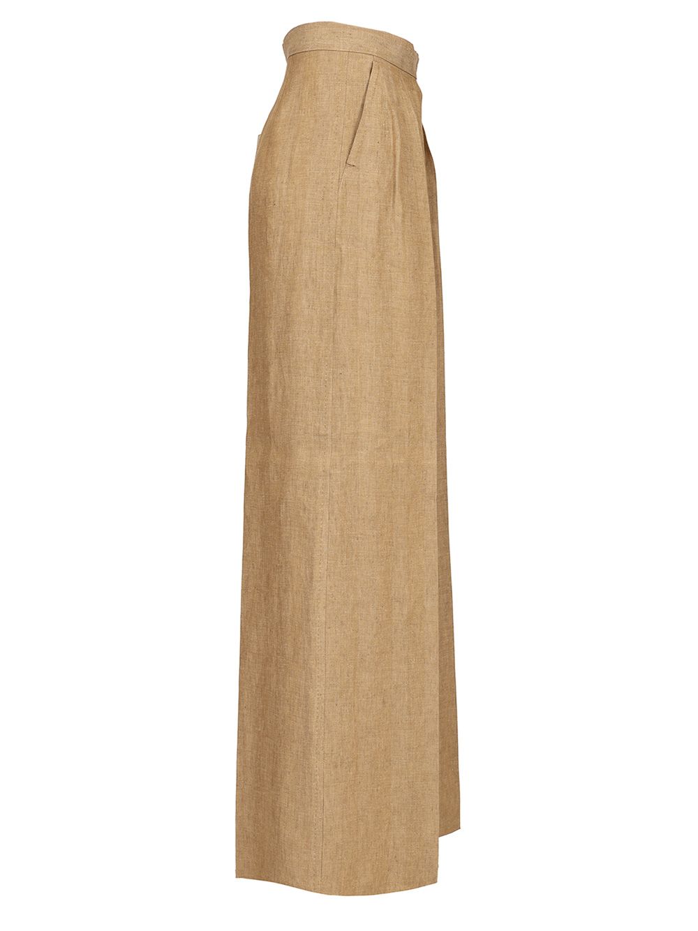 Max Mara Wide Leg Linen Trousers - Brown | 1596c0b57b8cee97b56f8324d7c514007a5e18d0
