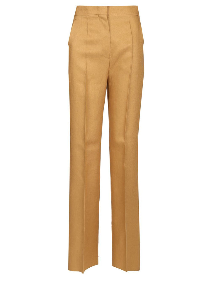 Max Mara Linen Trousers - Beige | c8012afe6a128fe120bb43408d8d5f5ed41a37e3