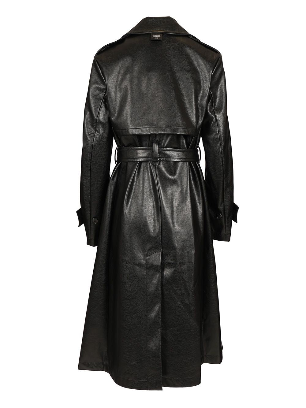 Acne Studios Long Leather Trench Coat Coats - Black | 6b188ba5c5acbd2d816819a56da64a2bcefb54f9