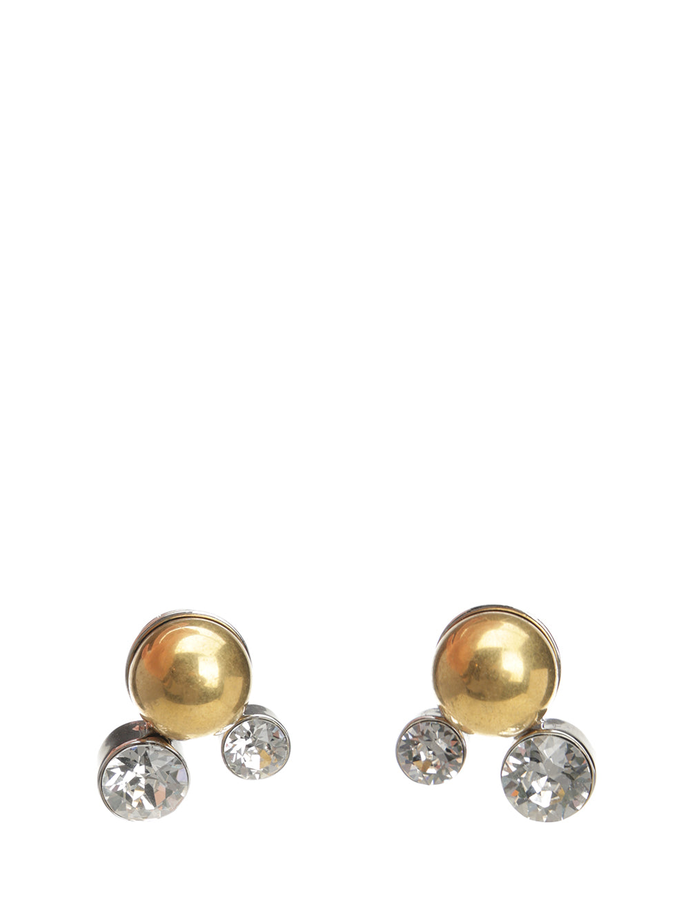 Dries Van Noten Brass And Rhinestone Earrings Jewelry - Silver | ff1588c8aabdf29a97afe6b91428b3f4aca9d9e6