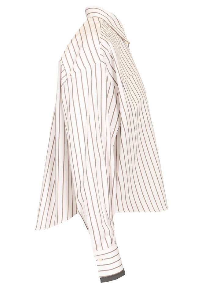 Brunello Cucinelli Striped Cotton Twill Shirt Shirts - Multicolor | e5a3329471702dffd5e79d84b5294fc0f0860516