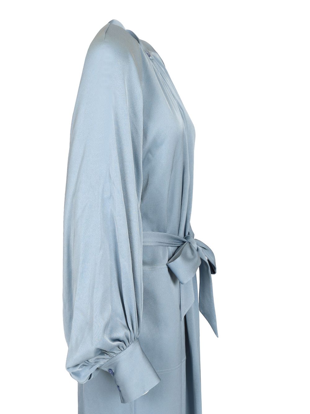 Filippa K Belted Midi Dress Dresses - Light blue | 0d506b2c3ac2fbc9a1785f42d4ed1193bd9aeee7