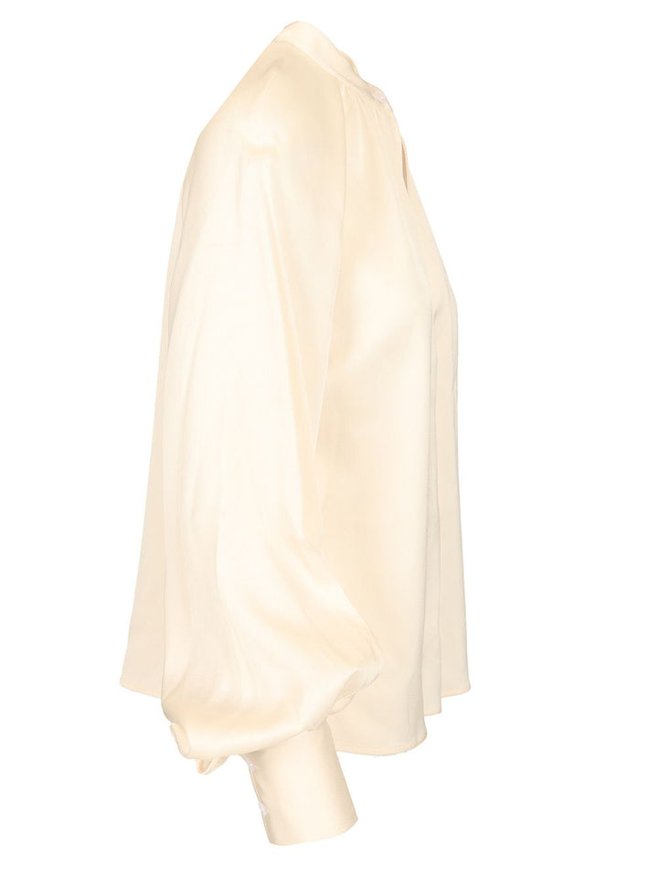 Filippa K Draped Blouse Shirts - White | e3d5dc8e4257298e34e2b87ac9450f0c2181e85f