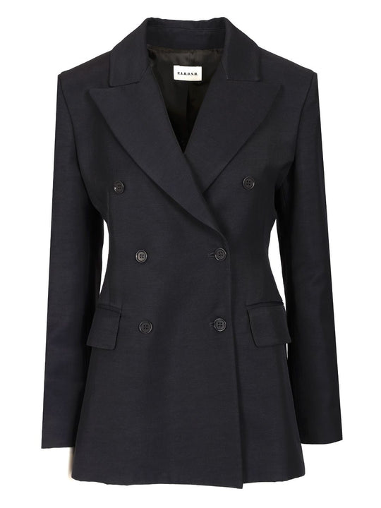 Double-Breasted Blazer Jackets Blue