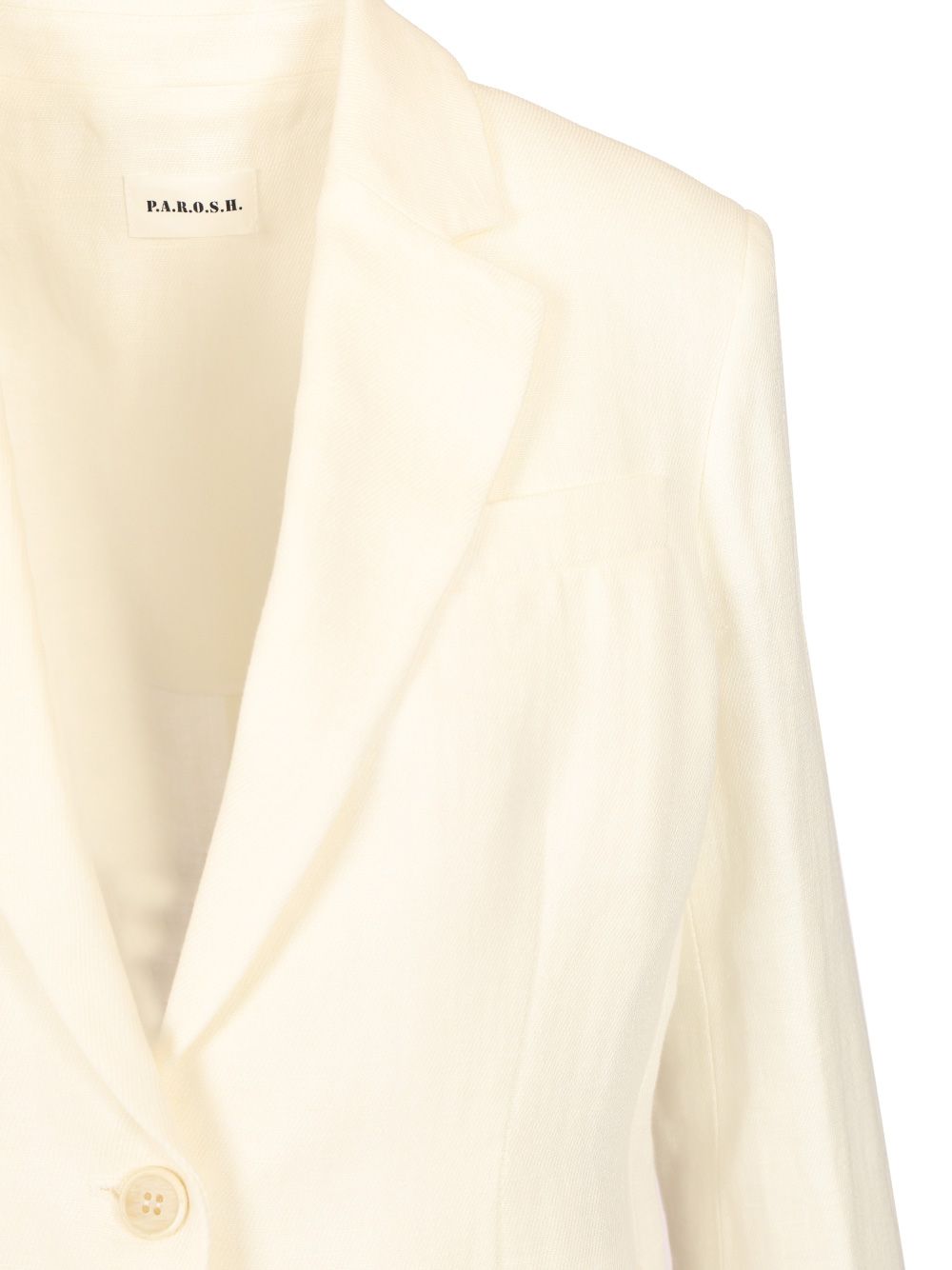 P.A.R.O.S.H. Linen Blazer Jackets - White | a4ad81a0a9791516a5f9d42908426364a242416c