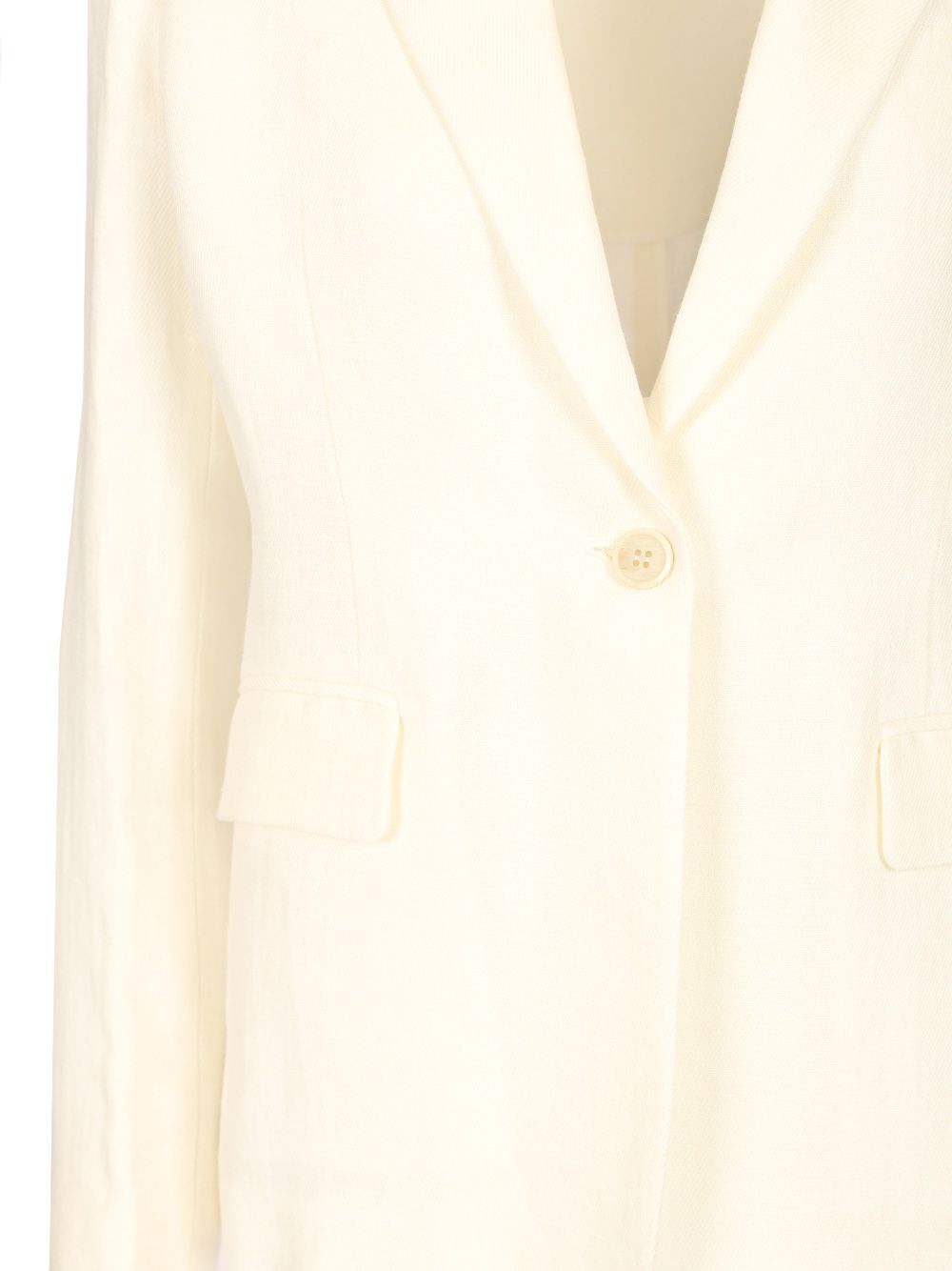 P.A.R.O.S.H. Linen Blazer Jackets - White | ab271e91a9881dd3fc8092d12fa959c1bed6cb10