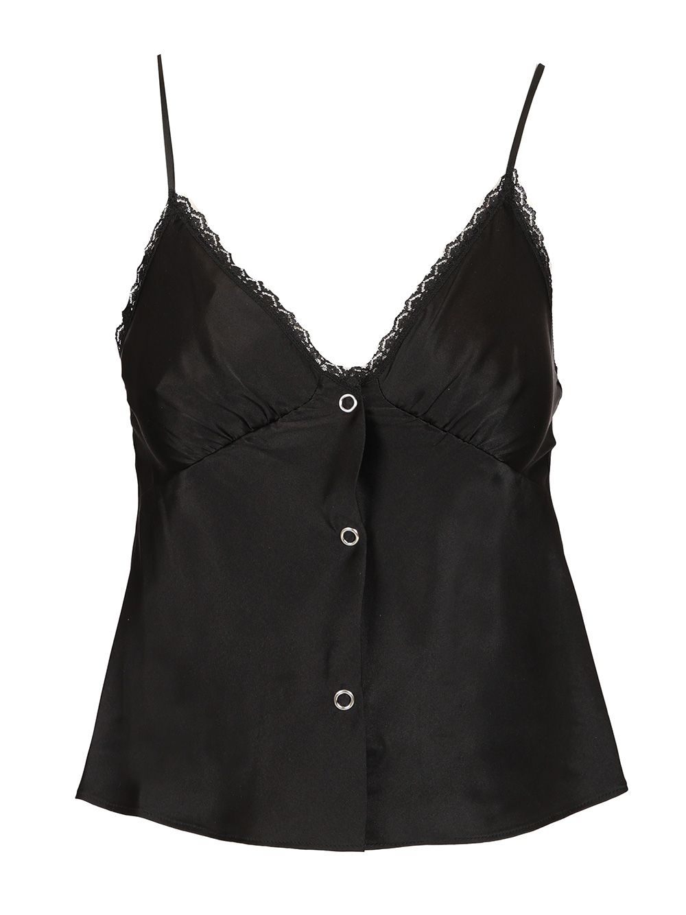 Alexander Wang Silk Charmeuse Camisole Tops - Black | d79addc46dfa691b7b74c58fb92f68f4a92b1a3a