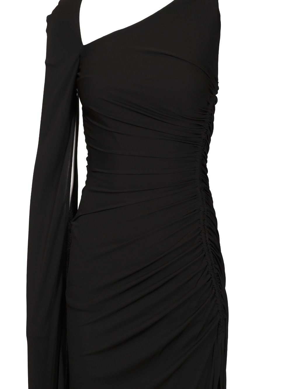 Del Core Draped One Shoulder Long Dress Dresses - Black | 02497355891491d78da895a0273db22d3585c7bf