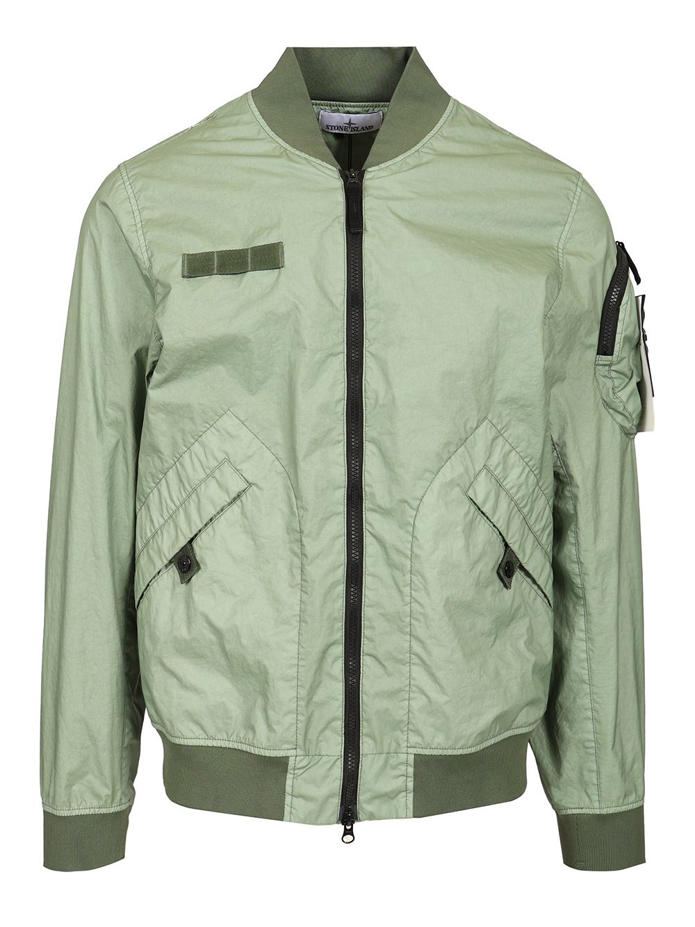 Stone Island Bomber Jacket With Zip Jackets - Green | 1be974137e9841b16536526cb64f7781c623364e