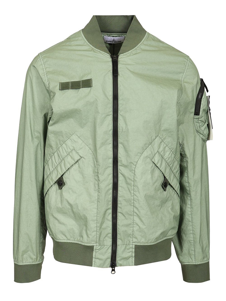 Stone Island Bomber Jacket With Zip Jackets - Green | 1be974137e9841b16536526cb64f7781c623364e