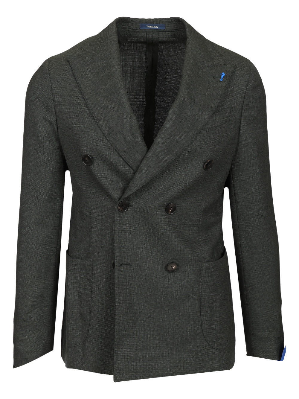 Guarinucci Double-Breasted Wool Blazer Jackets - Green | 04d3d9a6e72b3421d03bff72982e2bb0b1bbdcab