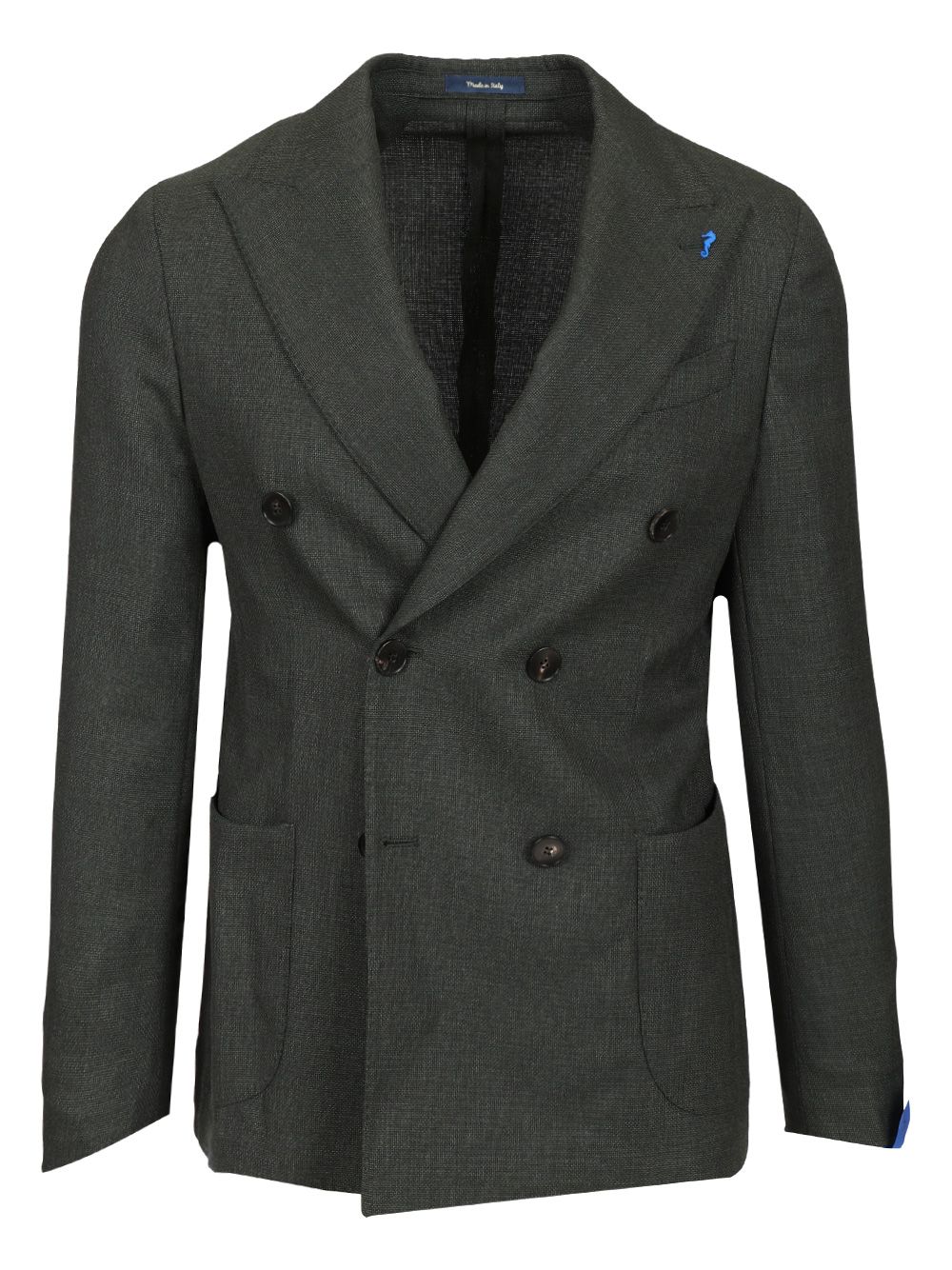 Guarinucci Double-Breasted Wool Blazer Jackets - Green | ee91192b742d1969b088e9787190fae2a450c122