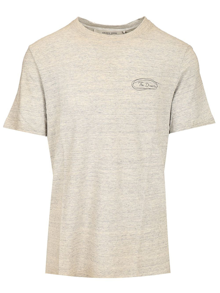 Golden Goose Deluxe Brand T-Shirt With Logo Jackets - Grey | 9c73c707c9218dfb528a9ceb6ddf4b861c8691a3