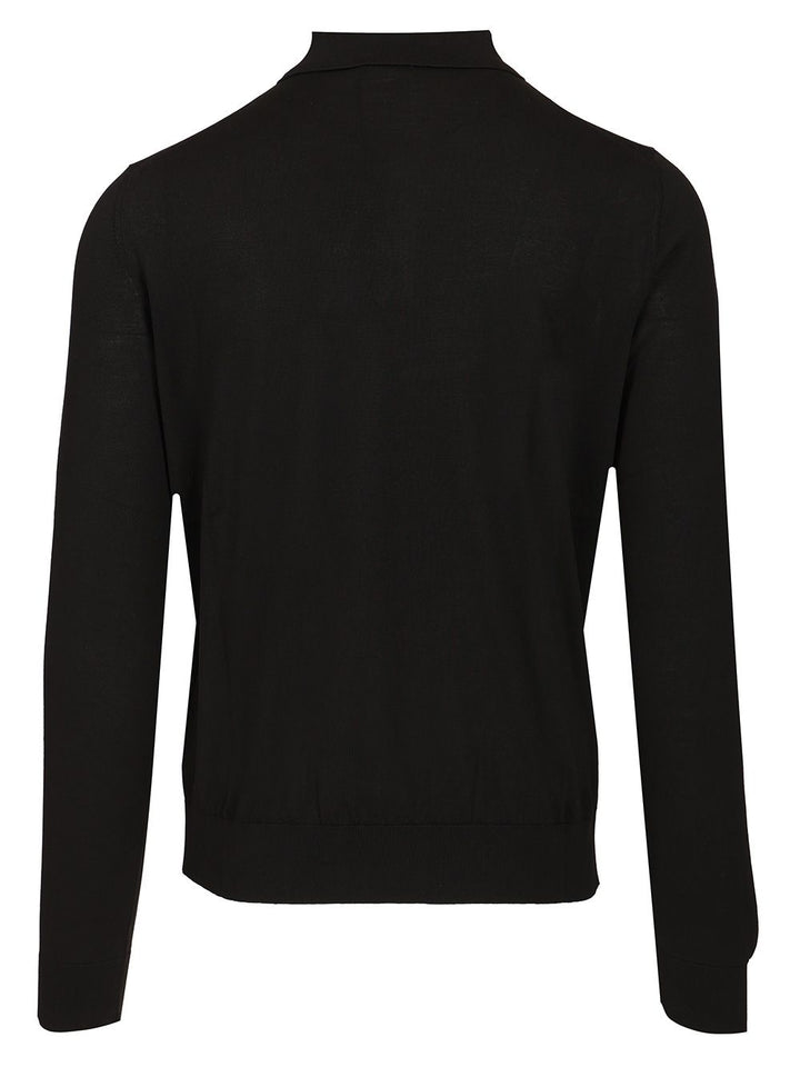 Versace Long-Sleeved Polo shirt - Black | 1b7f4fd152aac31f2eb8043a00ba254c66c85abf
