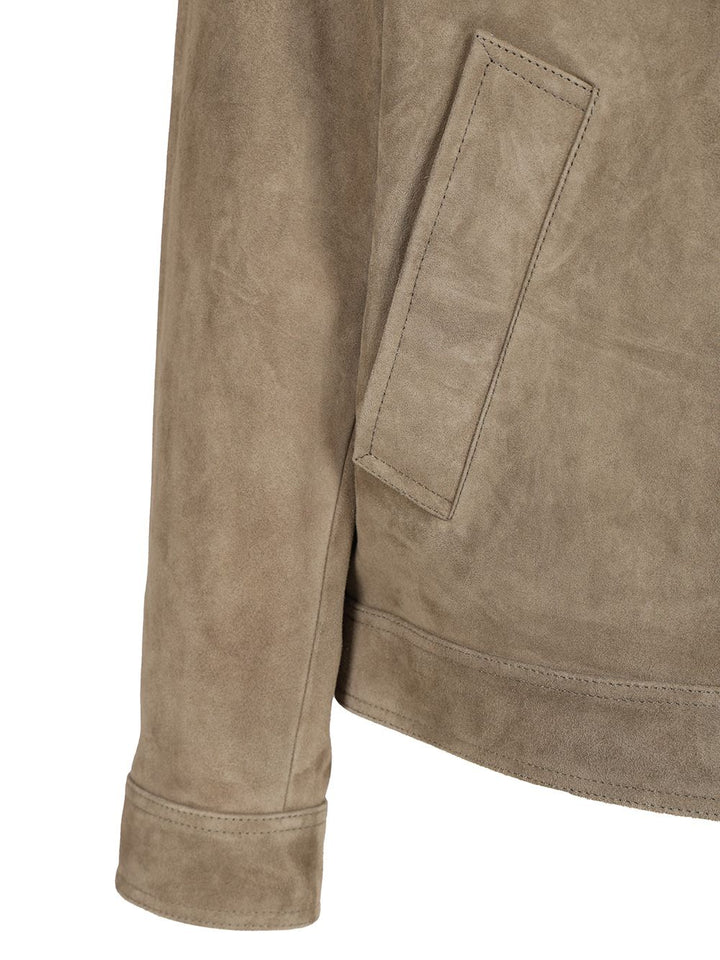 Ami Lamb Suede Jacket Jackets - Grey | 38a7d4796c6bdd9e8fcaf401bc686077c6a8978b