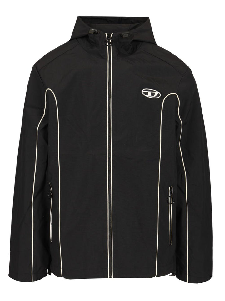 Diesel Windbreaker Jackets - Black | 0422c47e064e03dd1846bddee853c17484c42adf