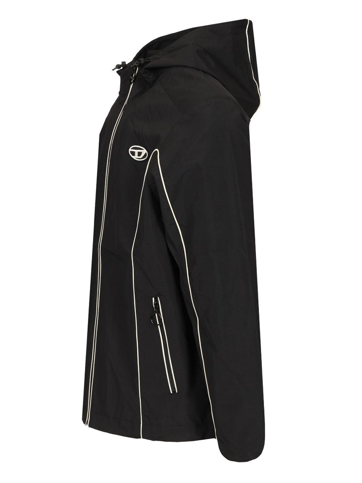 Diesel Windbreaker Jackets - Black | 8037b5ec2a192884f723bdf9e416bc8635846e66
