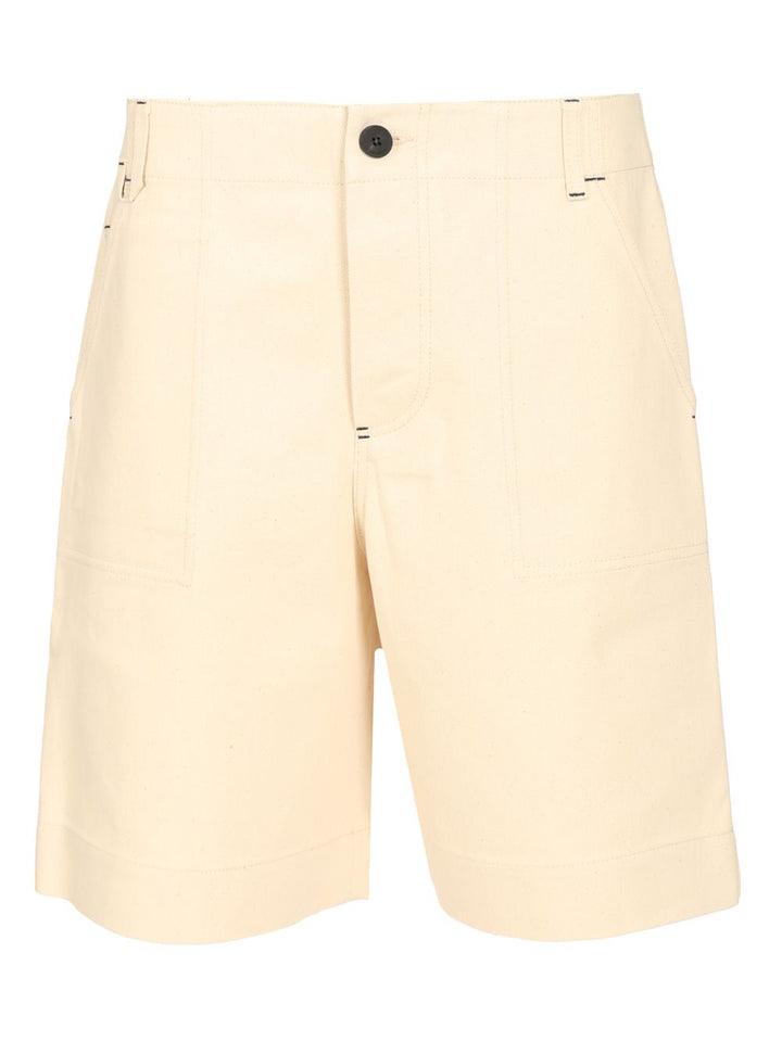 Jacquemus De-Nîmes Denim Shorts Trousers - White | ee400d549f5b3459d2b9e800e00e0466d2f2d797