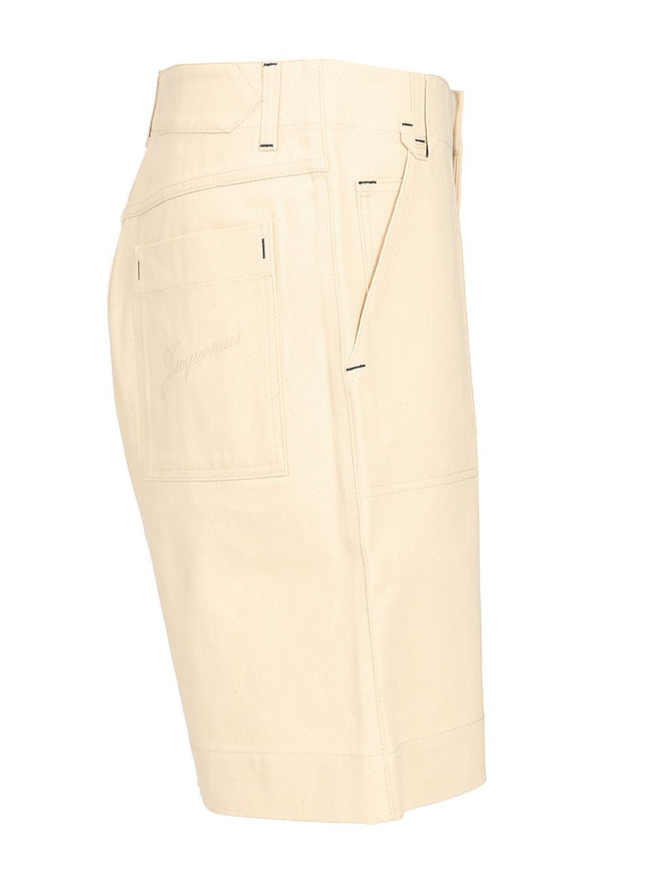 Jacquemus De-Nîmes Denim Shorts Trousers - White | 74a078c5200f42191efc9407e2f1365cf1484038