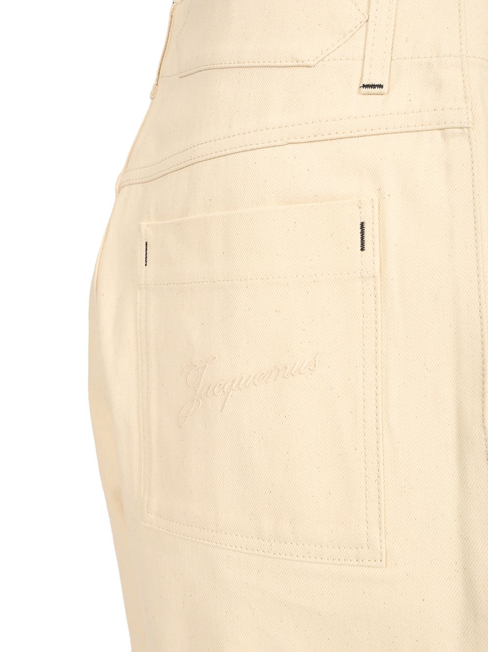 Jacquemus De-Nîmes Denim Shorts Trousers - White | 7cd398e434994cdc3005e237b92a47aa94073fb0