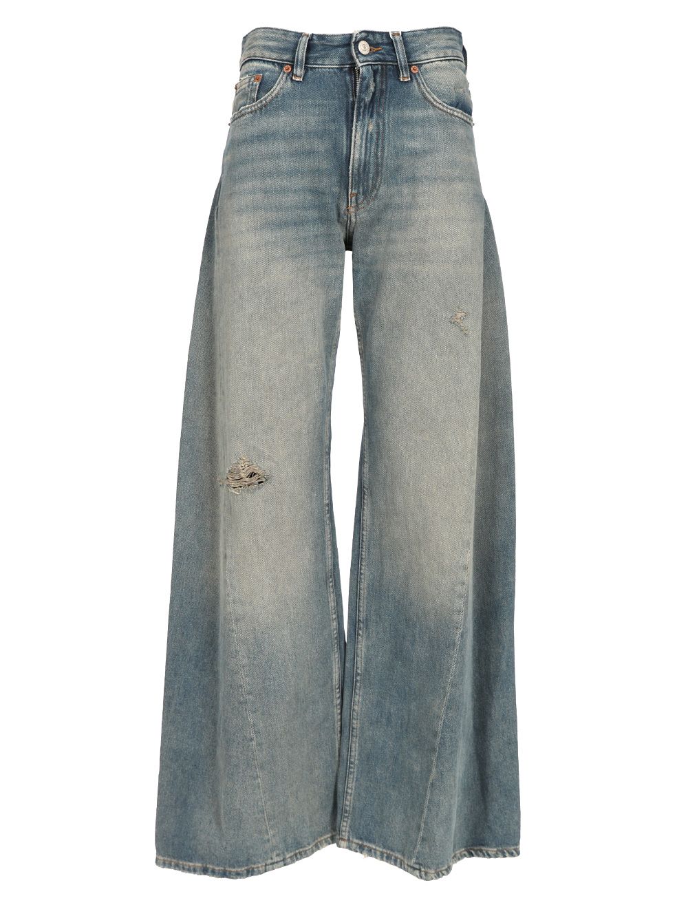 Mm6 Maison Margiela High-Waisted Baggy Jeans - Grey | bdb3a1a9dab25f7f047799098e8a0fa3ecc80147