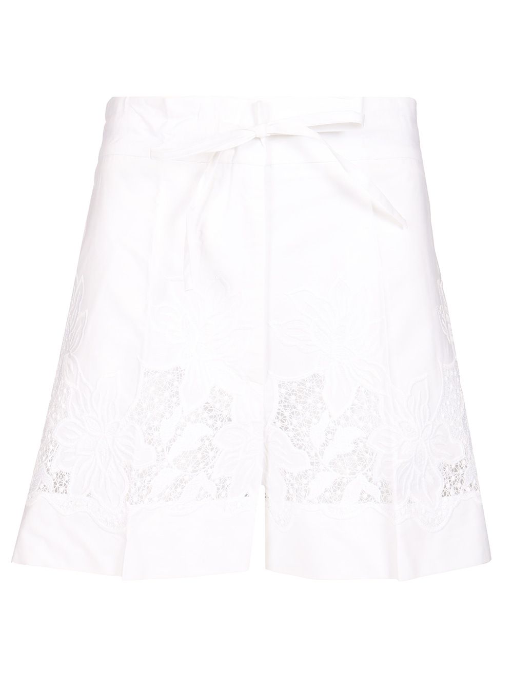 P.A.R.O.S.H. Shorts With Embroidery Trousers - White | 4316936b057505cf58af52d37e0b06b9fdc41560