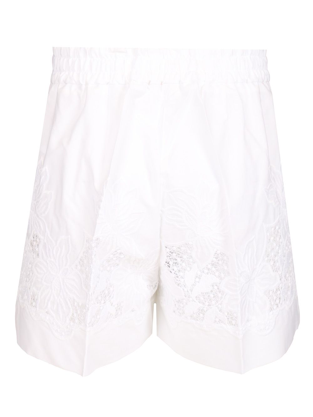 P.A.R.O.S.H. Shorts With Embroidery Trousers - White | 38bd00fd81decb6542e2a4e220ef5aa1a3f47121