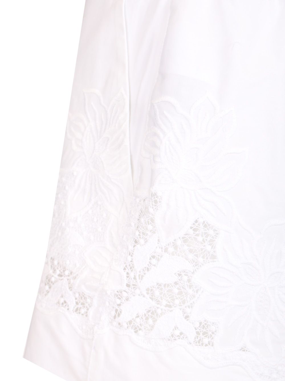 P.A.R.O.S.H. Shorts With Embroidery Trousers - White | f86361e24ccce5dec4b05166911444f1fa891747