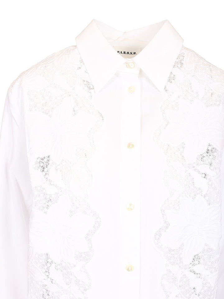 P.A.R.O.S.H. Shirt With Embroidery Shirts - White | d599245bc58303513f142828da56c119331e2e9b