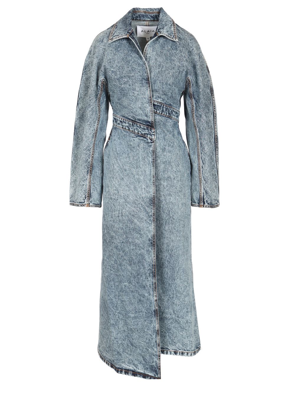 AlaÏA Denim Trench Coat Coats - Blue | c2e87e2d0ae735a9f6d5270dead8af95c7788113