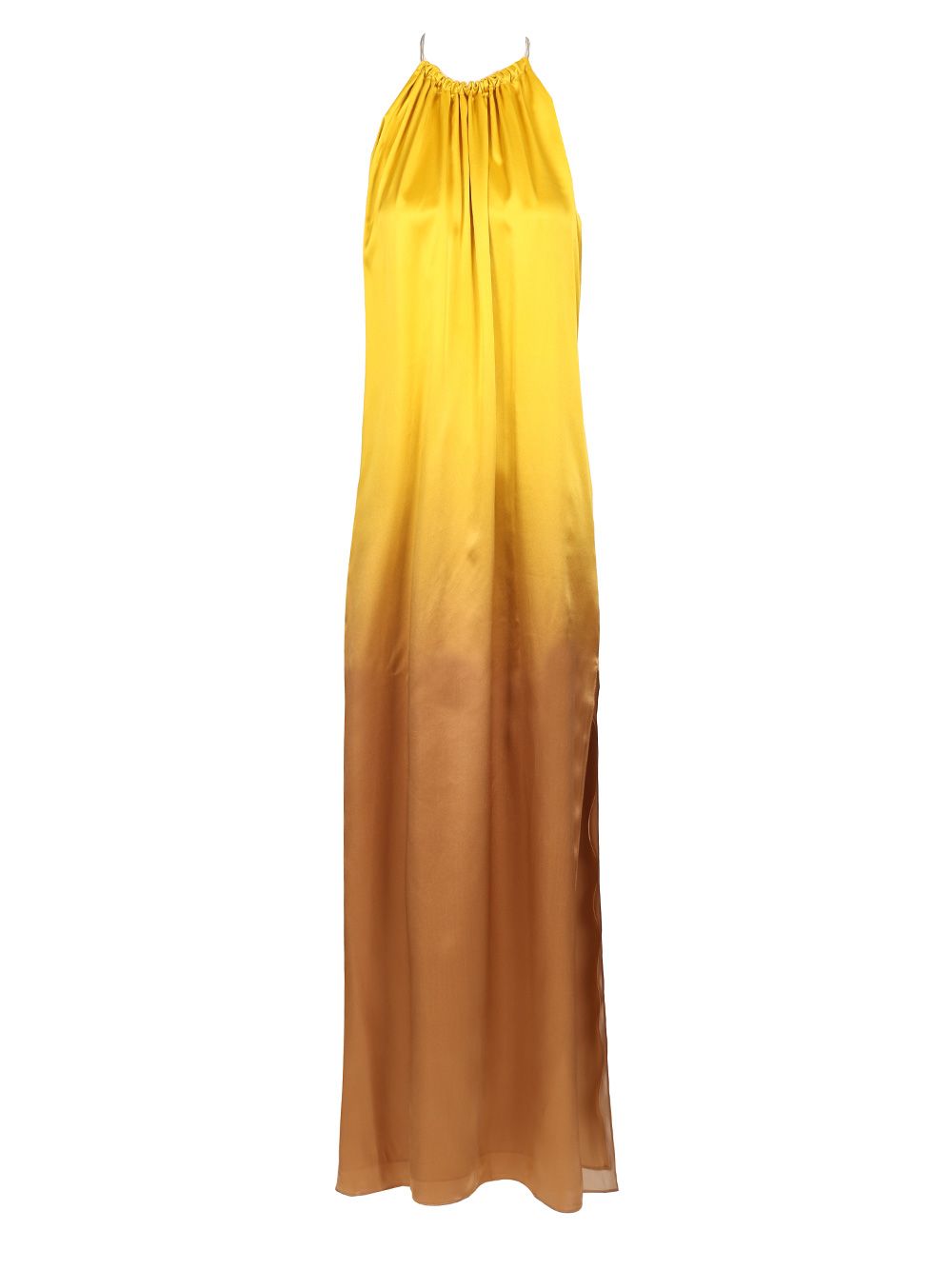 Max Mara Silk Long Dress Dresses - Gold | c7f9d4fdd47c8bb03017ac221f4a9088bb043046