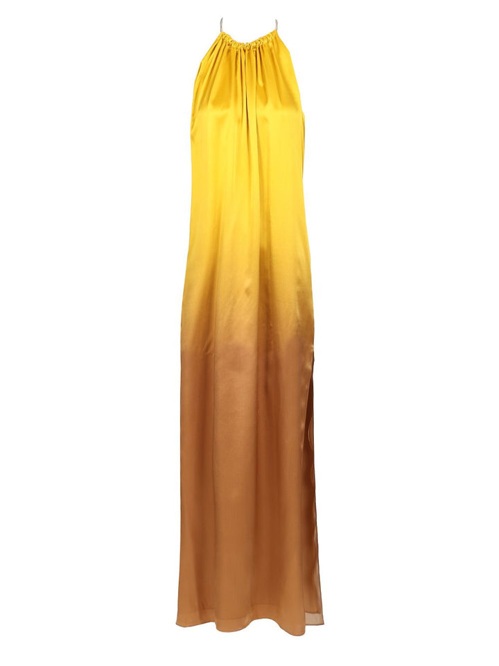 Max Mara Silk Long Dress Dresses - Gold | c7f9d4fdd47c8bb03017ac221f4a9088bb043046