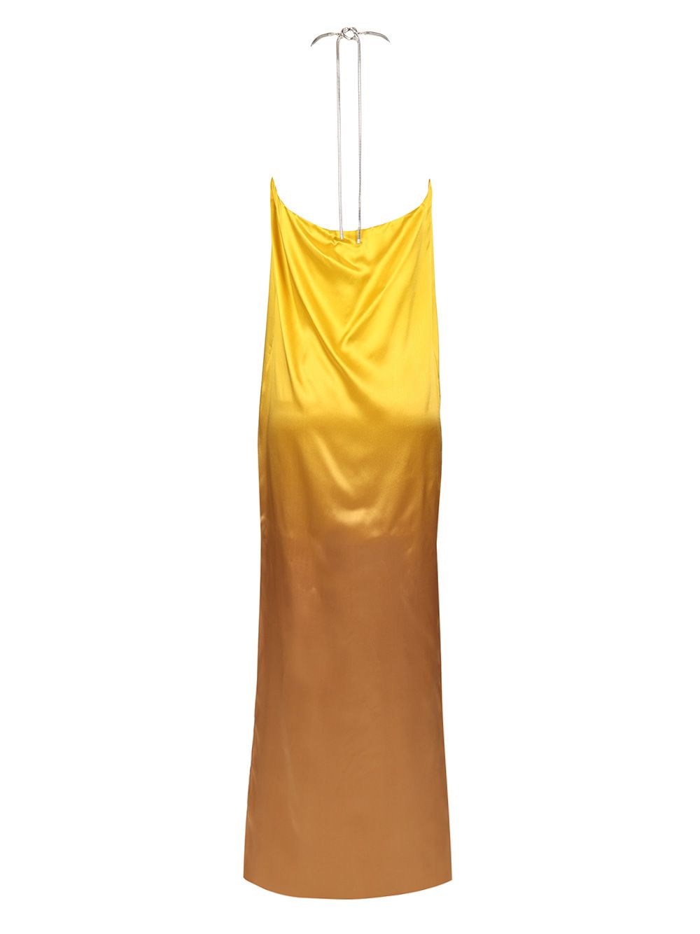 Max Mara Silk Long Dress Dresses - Gold | 3be7236cd6f02b8596db6574c354d1dcb35fa472