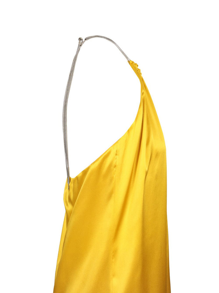 Max Mara Silk Long Dress Dresses - Gold | 99da9201d36f4e62bf36c0dba3e3ff1f89895838