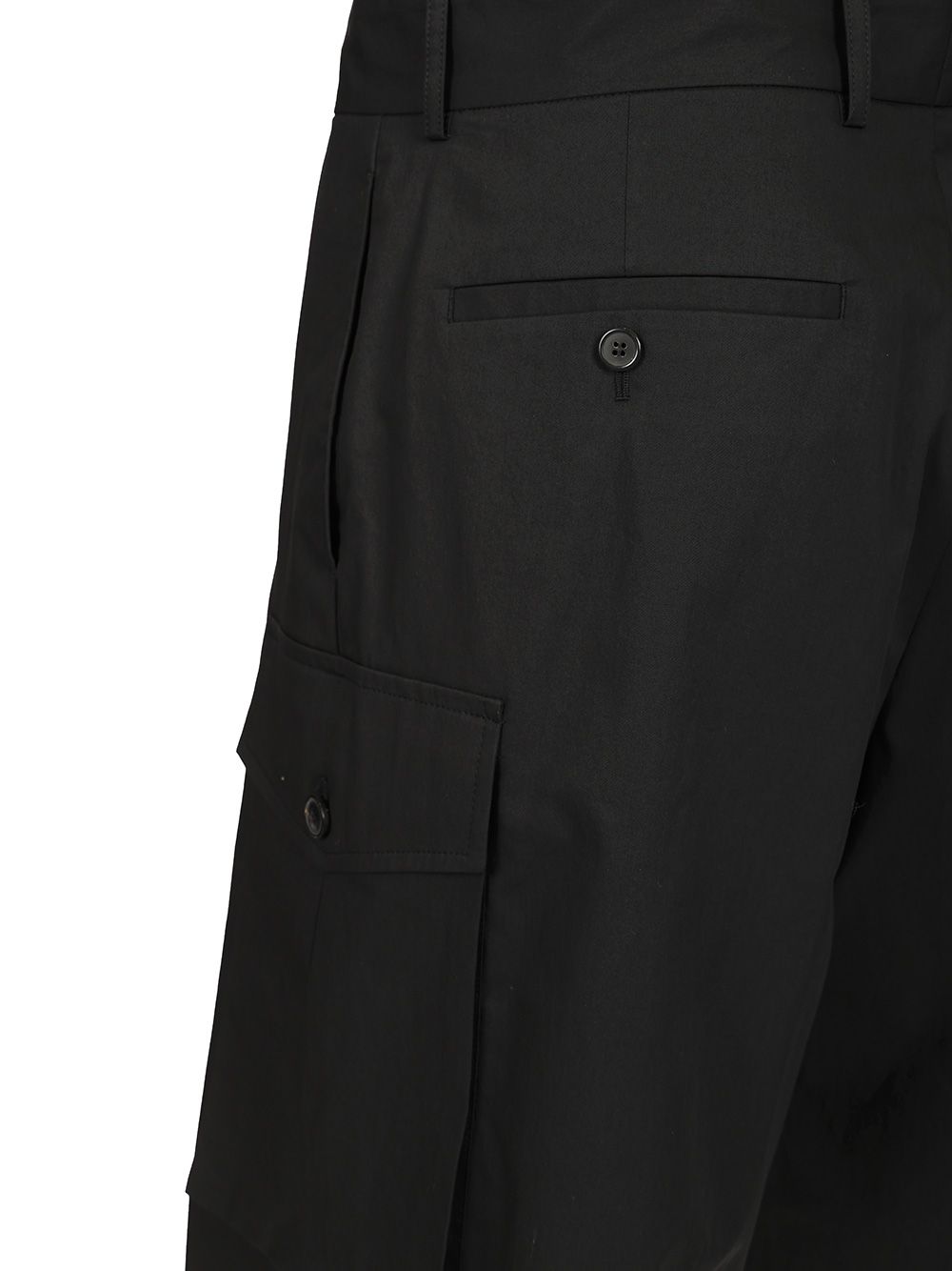 Dries Van Noten Cotton Cargo Shorts Trousers - Black | 46f2ae9e370a3753b3a0985539625365a03202e0