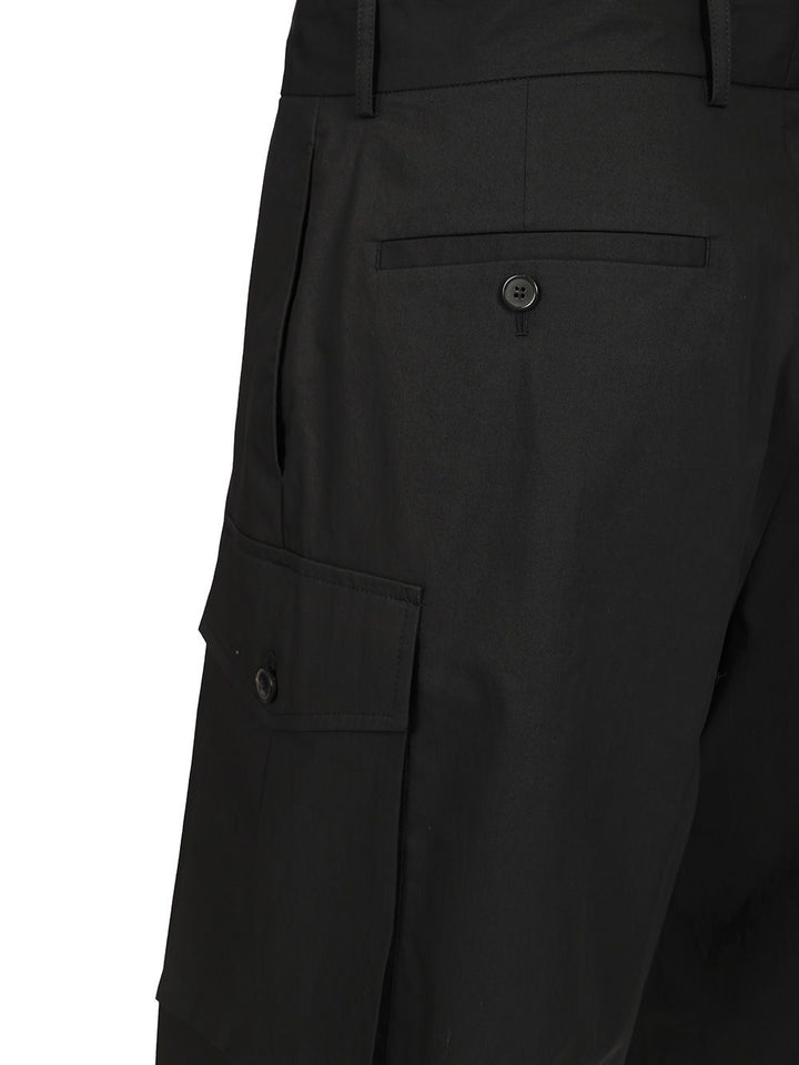 Dries Van Noten Cotton Cargo Shorts Trousers - Black | 46f2ae9e370a3753b3a0985539625365a03202e0
