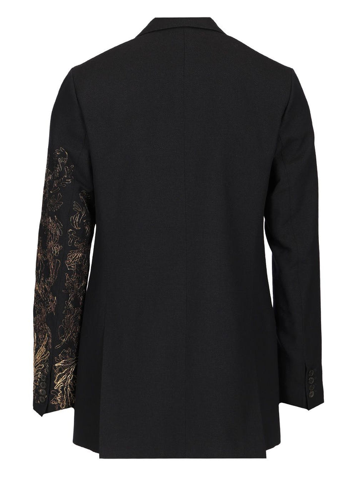 Dries Van Noten Barton Bis Embroidered Jacket In Wool Linen Jackets - Blue | 65ea917e1457e41fd5886e226cd550b9719c0726