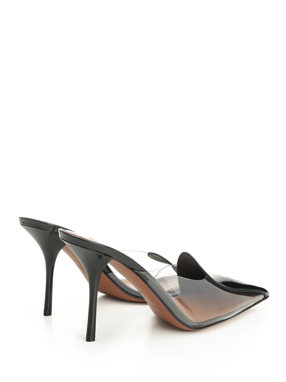 AlaÏA Mule In Patent Leather And Pvc Pumps - Black | 95e2bcb4e9780512bd3341e817156409b5572819