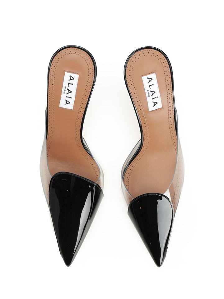 AlaÏA Mule In Patent Leather And Pvc Pumps - Black | cac45bec1d0859da4b70f1a02a80db6f11f70f6b