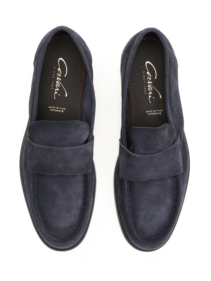 Corvari Suede Moccasin Scarpe basse - Blue | 1350e8e9389d82290c3ce45fb104ec8a56af8311