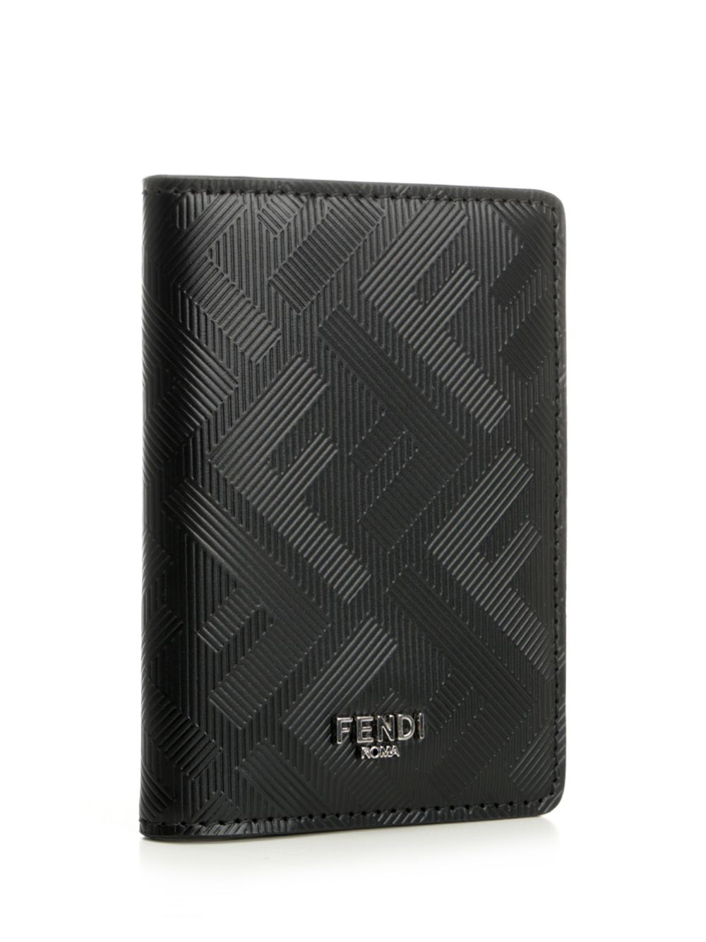 Fendi Vertical Ff All Over Card Holder Wallets - Black | c1d515a9aac076e01cd1e60c7dfa183ef11fbe22