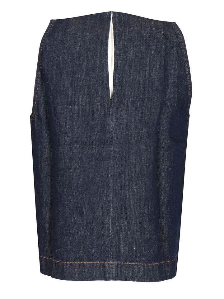 7 For All Mankind Sleeveless Top Tops - Blue | 164a4fd64a01889779433843f079b222e75a5463