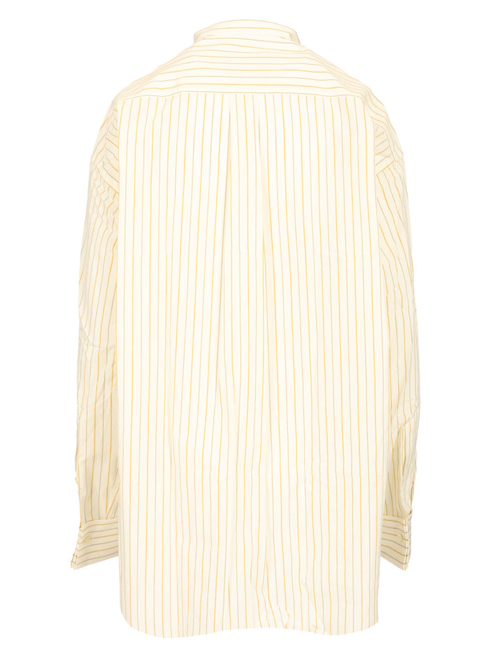 Ami Oversized Striped Shirt Shirts - White | bea2487cc090d1c63338960e330defe8640d5296